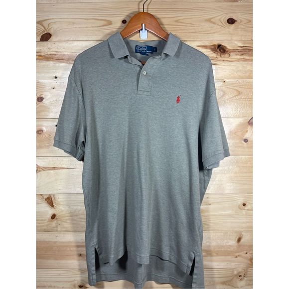 Ralph Lauren Other - Polo Ralph Lauren Men's Grey/Green Short Sleeve Polo Shirt Size Large 100% Cotto